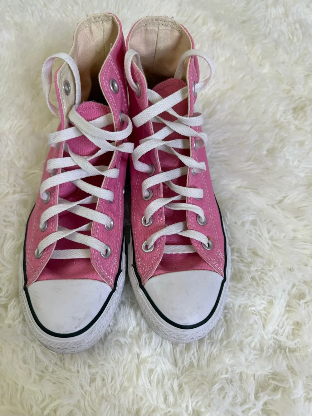 Women’s Converse Pink High-Top Canvas Sneakers size 7.5